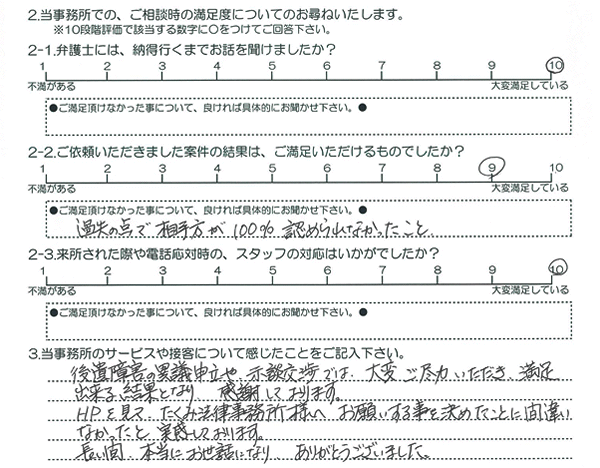 お客様の声20160923